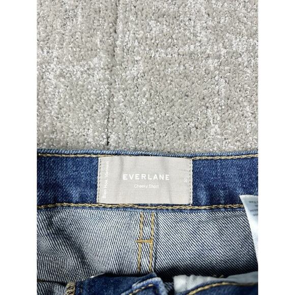 Everlane Button Fly Cheeky Cut Off Short Womens Size 30 Med Wash - Picture 2 of 9
